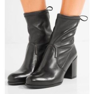 stunning sock booties in super luxe buttery stretch leather